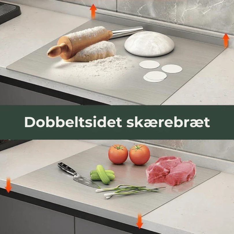 ChefBræt™ Professionelt skærebræt i rustfrit stål – uden PFA'er