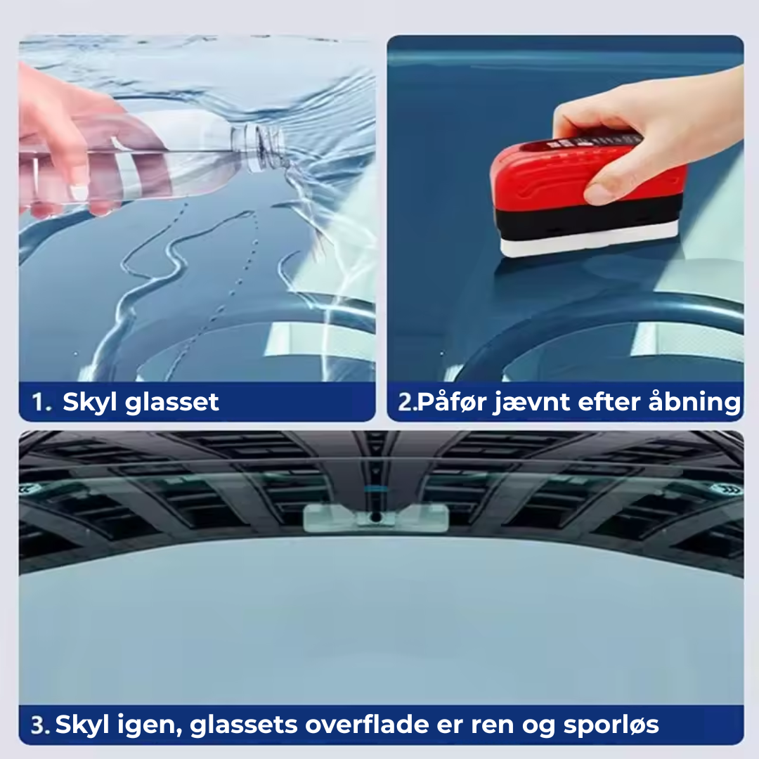 GlassCoating | Bilglas Oliefilm Belægningsopløsning og Børste