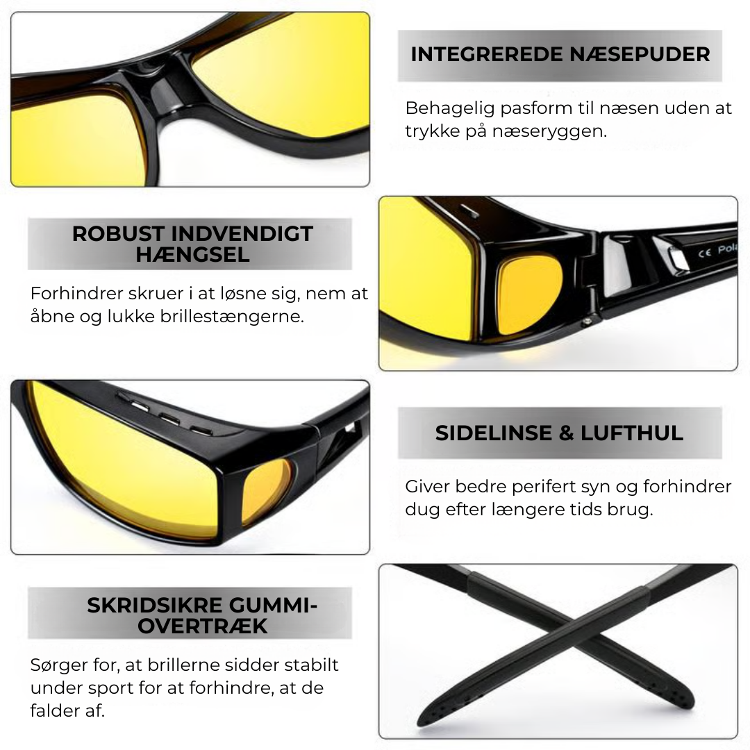 Kørebriller, antirefleksbelægning, polariserede